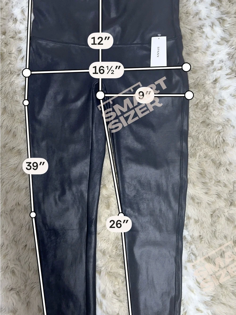 SPANX Faux Leather High-Waist Jeggings in Black. - Picture 2 of 4